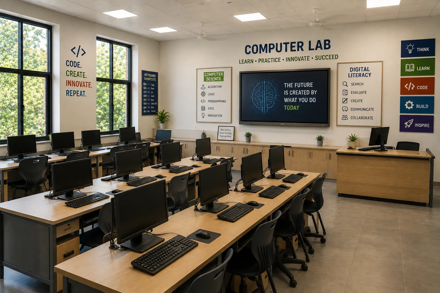 The school computer lab