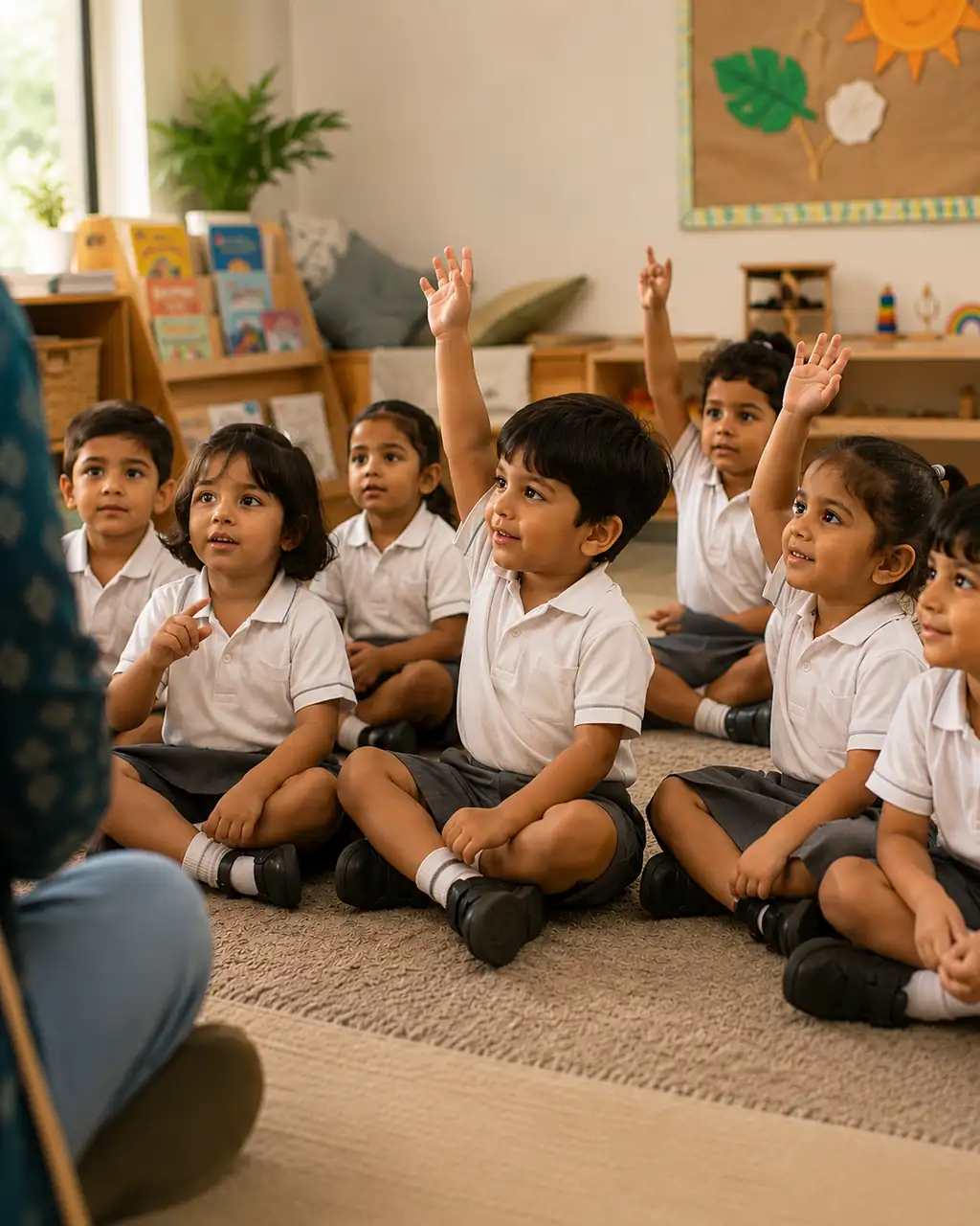A pre-primary morning, circle time